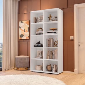 Estante Livreiro Multiuso com 10 Nichos Belle Branco