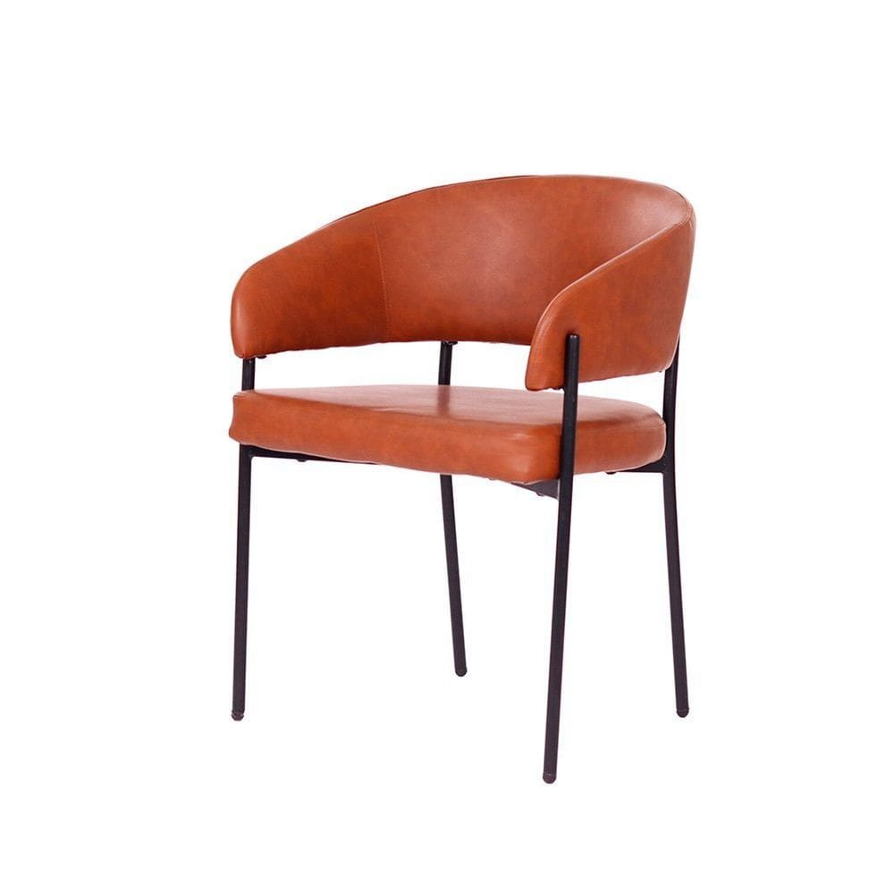 Cadeira para Sala de Jantar Bari Poliuretano Caramelo