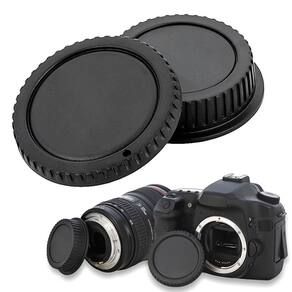 Kit Tampa Traseira Lente + Tampinha Frontal Corpo Câmeras Canon Sem Logo