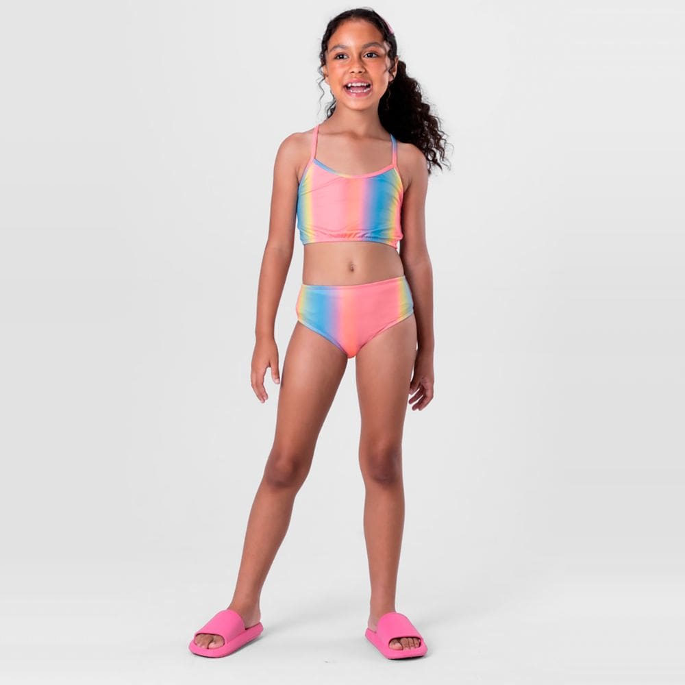 Biquíni em malha UV infantil menina Brandili