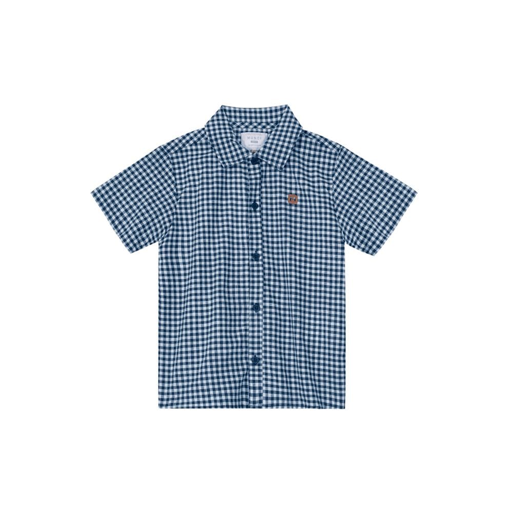 Camisa infantil menino denim Mundi