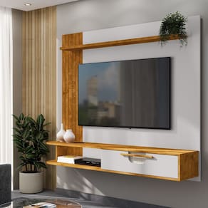 Painel para Tv até 50 Polegadas Jeri Naturalle/Off-White