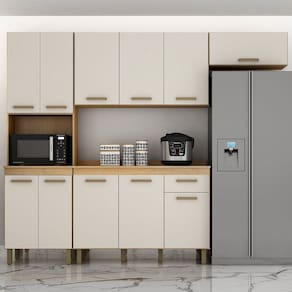 Cozinha 4 Peças 11 Portas 1 Gaveta São Luis Cinamomo/Off White