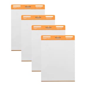Almofadas flip-chart Sticky Easel Amazon Basics, 25 x 30 cm, pacote com 4