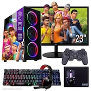 Computador PC Gamer Completo TOB Intel Core i5 SSD 240GB 8GB Teclado Mouse Mouse Pad e Headset Gamer Joystick Monitor 23” Windows 10 Pro Trial