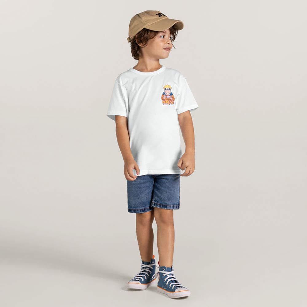 Camiseta Naruto Infantil Unissex Brandili