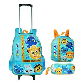 Kit Mochila Bolofofo Rodinhas Infantil Masculina Escolar G