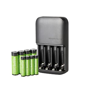 Baterias recarregáveis Amazon Basics NiMH 4 AA e 4 AAA + Charger