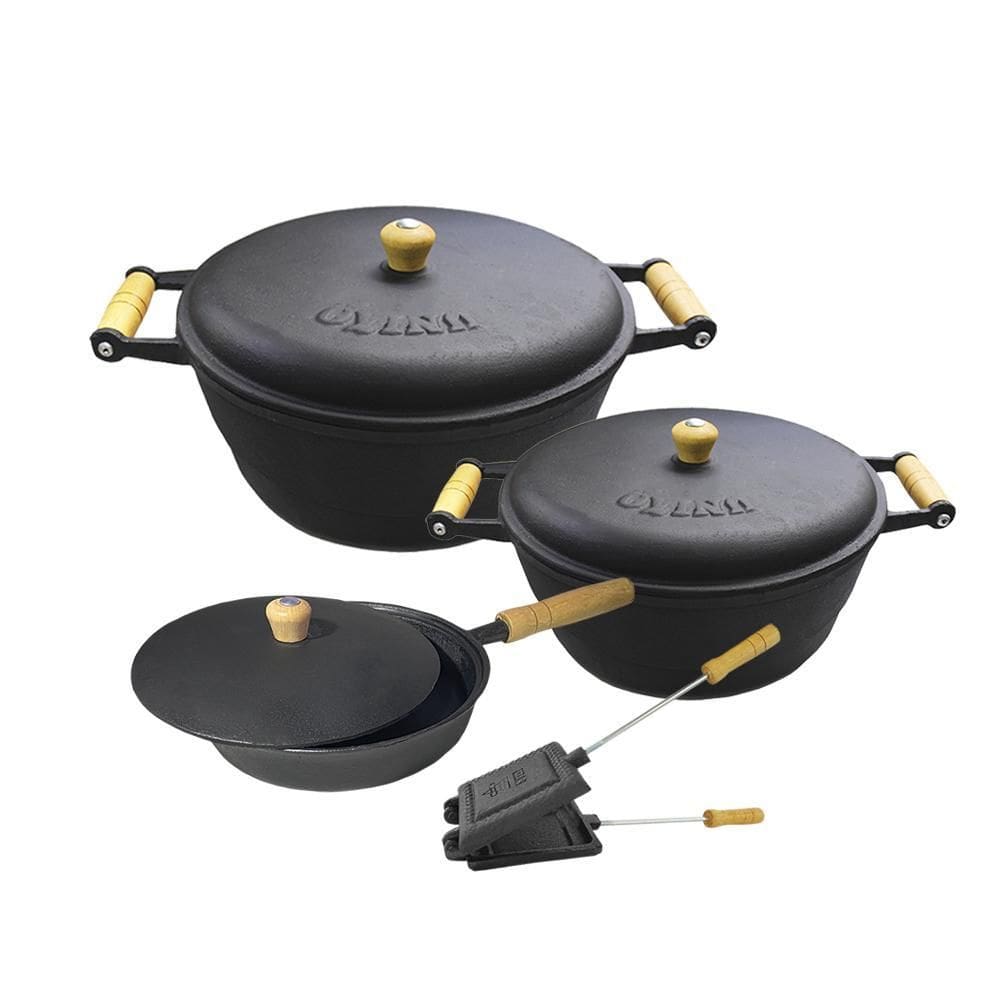 Jogo Panela De Ferro Tampa Frigideira E Tostequeira Nº 14
