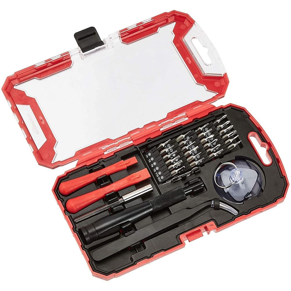 Kit de ferramentas Conjunto de chaves de fenda Amazon Basics Electronics de 32 peças