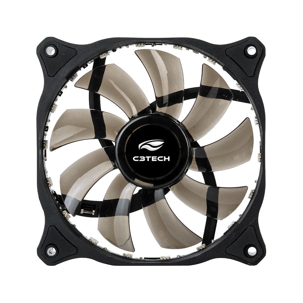 Cooler C3TECH para Gabinete F9-L150RGB 3 pinos 12cm colorido