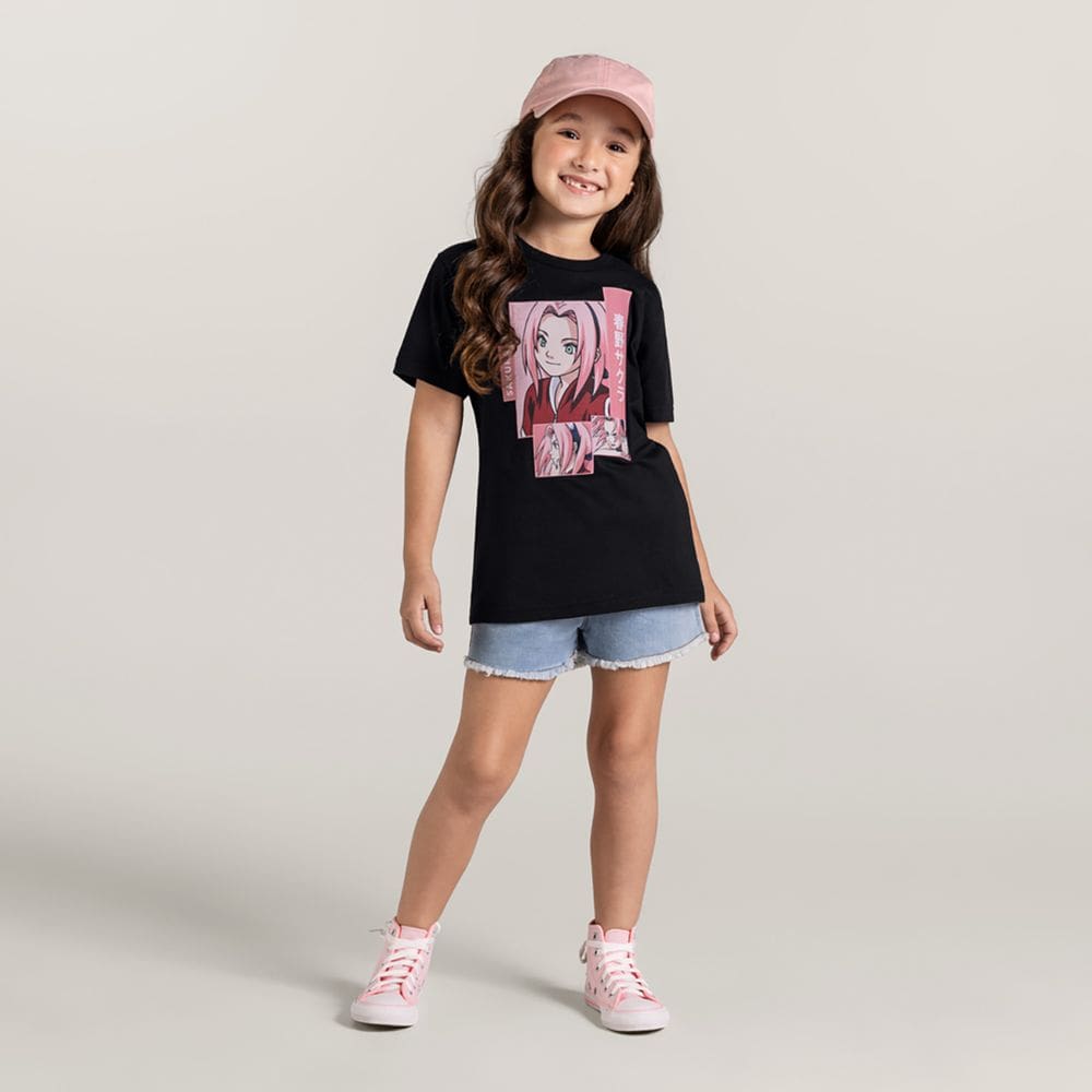 Camiseta Naruto Infantil Unissex Brandili