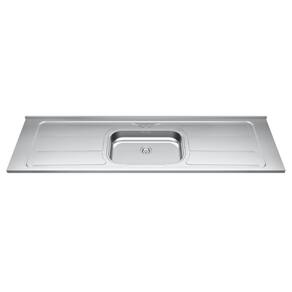 Pia de Cozinha com Cuba e Válvula Bali 200cm Aço Inox - Ghel Plus