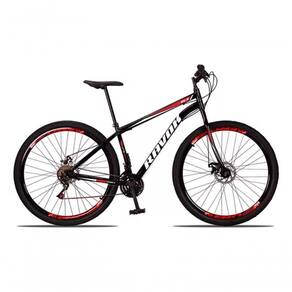 Bicicleta Bike Aço 21 Marchas Velocidades Aro 29 Preto E Vermelho