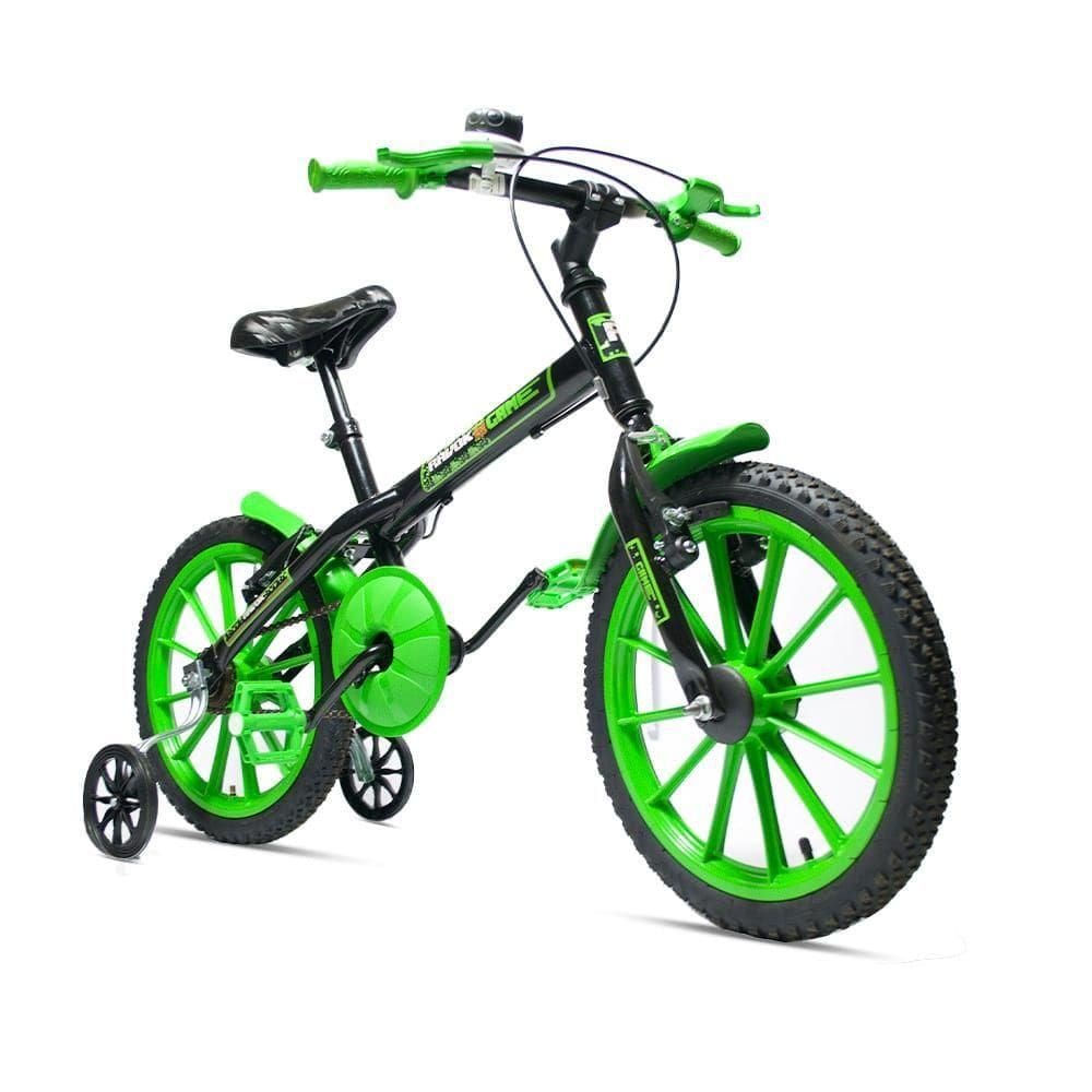 Bicicleta Bike Infantil Aro 16 Ravok Com Rodinhas 3 A 7 Anos Cor:verde
