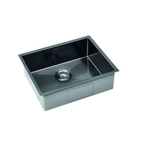 Cuba para Cozinha 50x40x19cm 10cm Borda, Linha Cubo Sobreposta ou Embutida Preto