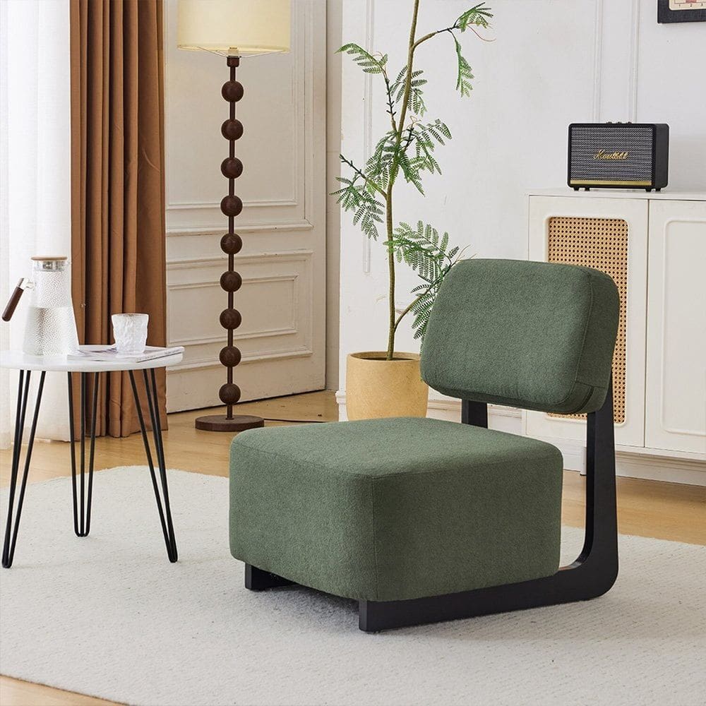Poltrona Molise Revestidos em Tecido Bouclê 77x65x75,5cm Verde Oliva