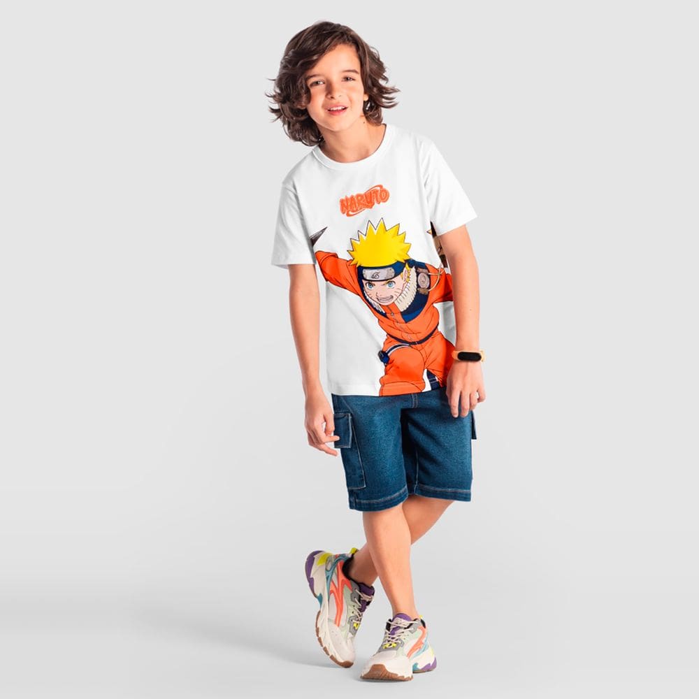Camiseta infantil menino do naruto Brandili