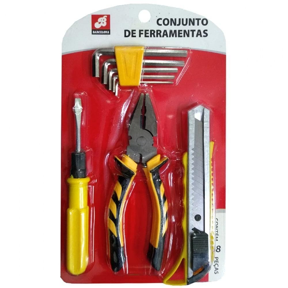 Kit De Ferramentas Barcelona Com 8 Peças