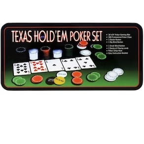 Kit Poker Profissional Em Lata 200 Fichas Texas Hold`Em Set