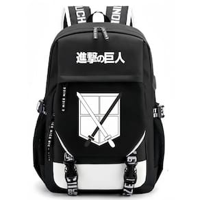 Mochila beibao3 Attack on Titan Sword College Style PU Leat