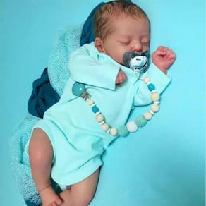 Boneca Reborn MYREBABY Soren Sleeping Boy de 17 polegadas com acessórios
