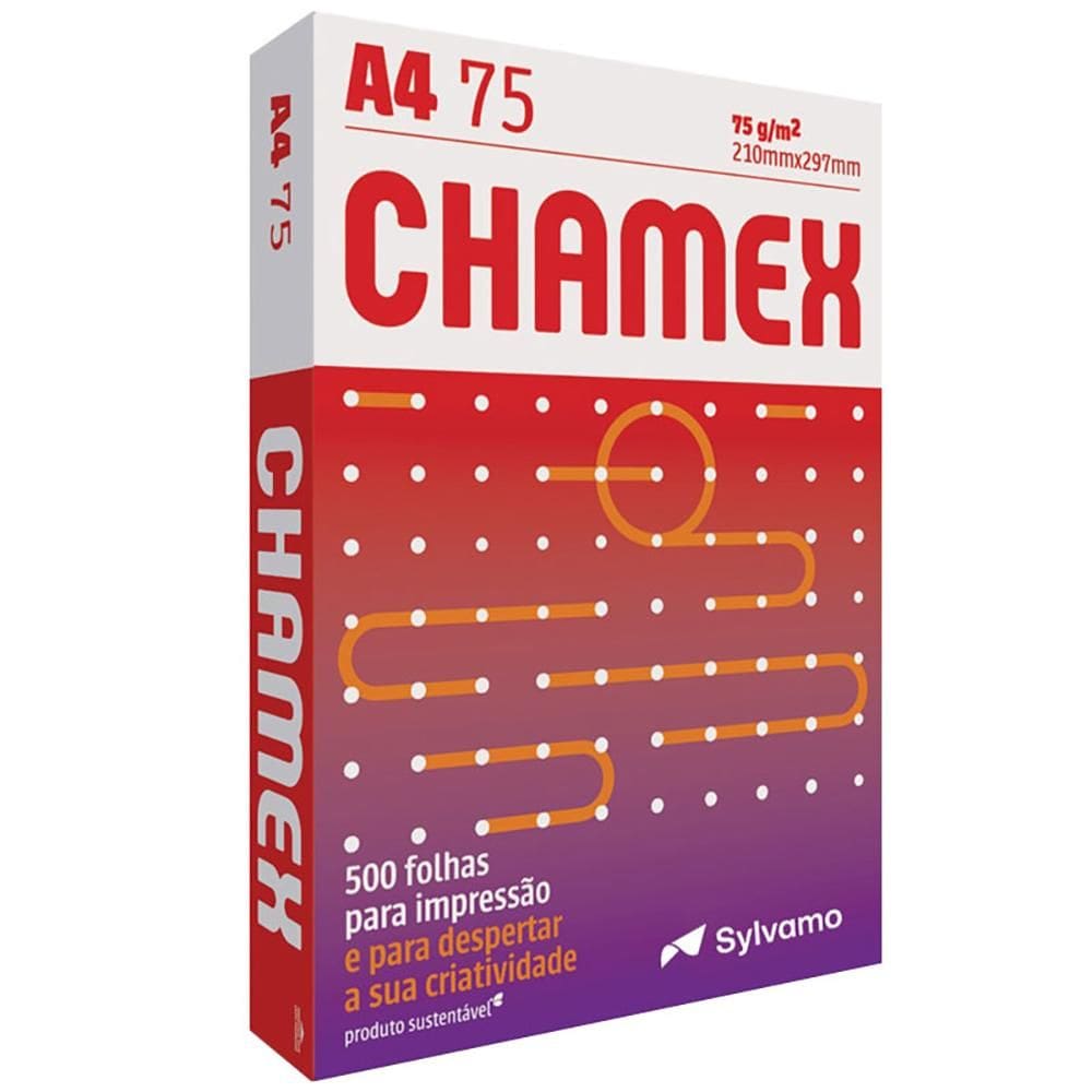 Papel sulfite A4 75g 210x297 com 500 fls Chamex