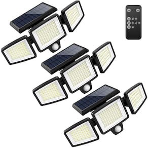 Luzes solares externas Tuffenough 2500LM 210 LED com controle remoto (2)