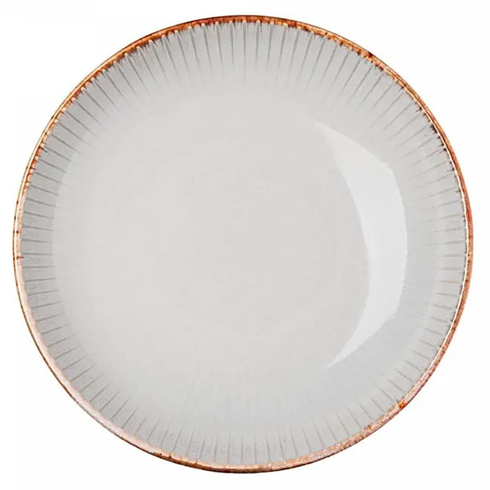 Prato para Massa de Cerâmica Linear Cinza 23cm 220648 - Lyor