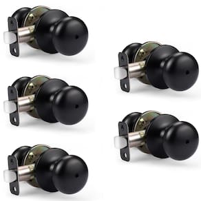 Maçaneta KNOBWELL Privacy para banheiro/quarto em preto fosco x5