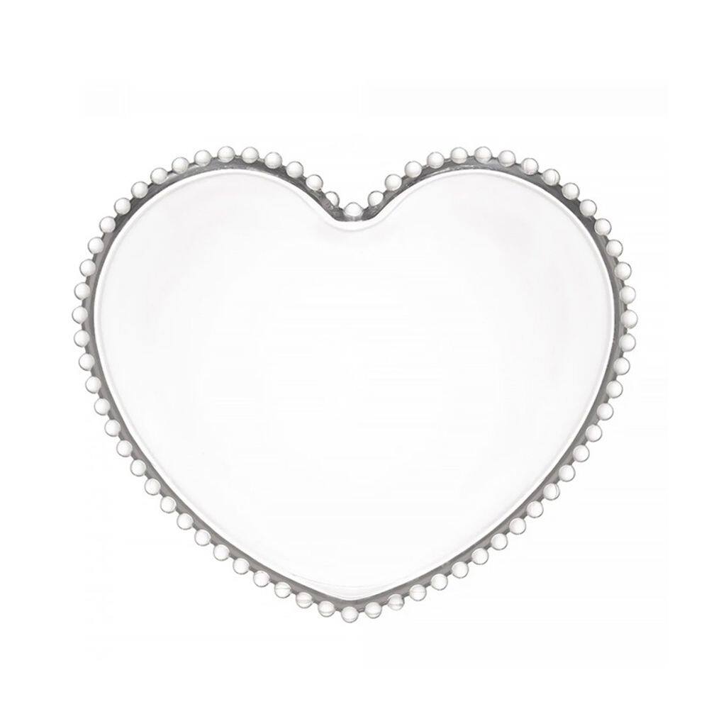 Prato de Cristal Coração P Pearl 20x17x2cm 28372 - Wolff