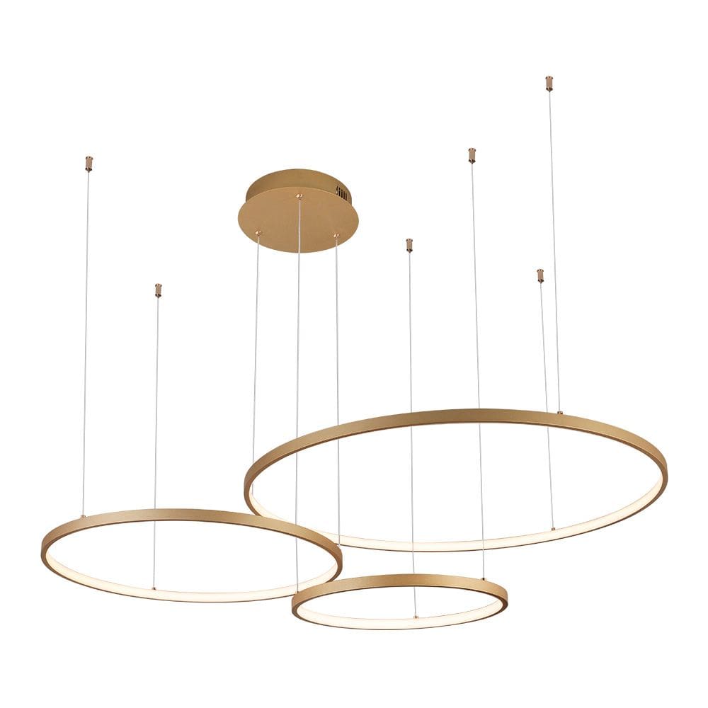 Lustre Pendente Sindora QD05362 Dourado Led Bivolt