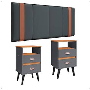 Jogo 2 Mesinhas Pequenas Pés Palito Retrô Cabeceira Suspensa Cama Box Casal Decoração Quarto Elegante - Lojas RPM