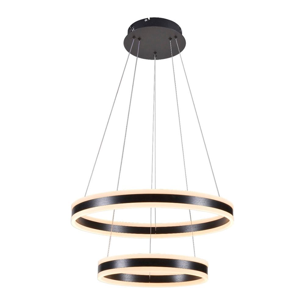 Lustre Pendente Sindora DCD03018 Preto Led Bivolt
