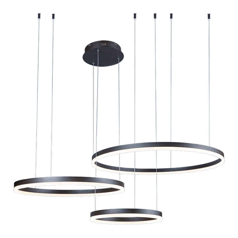 Lustre Pendente Sindora QD05349 Preto Led Bivolt