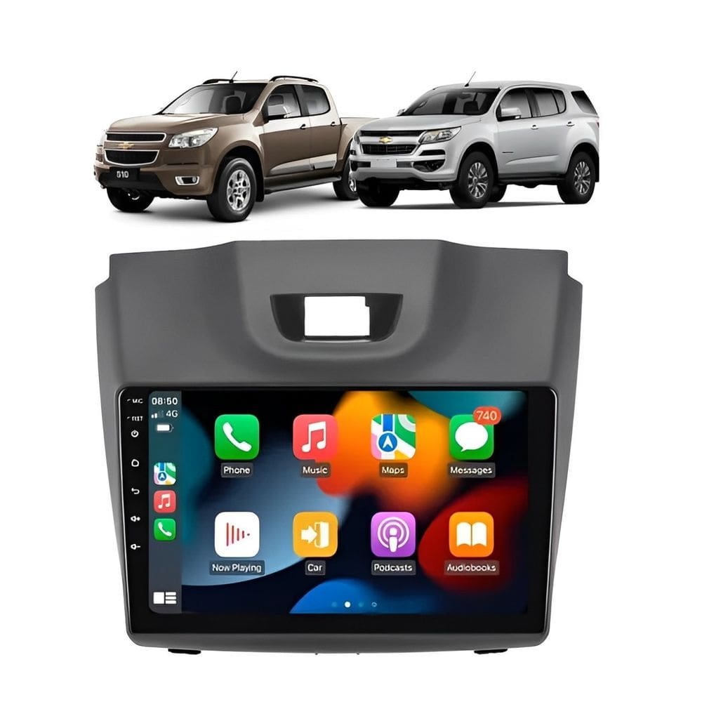 Kit Multimídia S10 TrailBlazer LS 2012 / 2016 9 Pol Android Carplay Gps 2/32GB - 915BR ROADSTAR