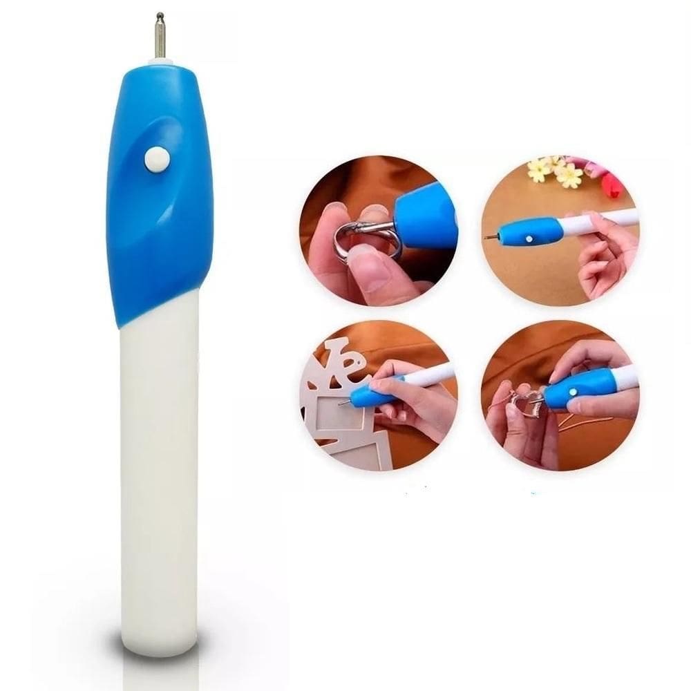 Caneta Gravador Eletrico A Pilha Para Metal Vidro Madeira Joias Trofeu Mini Retifica Portatil