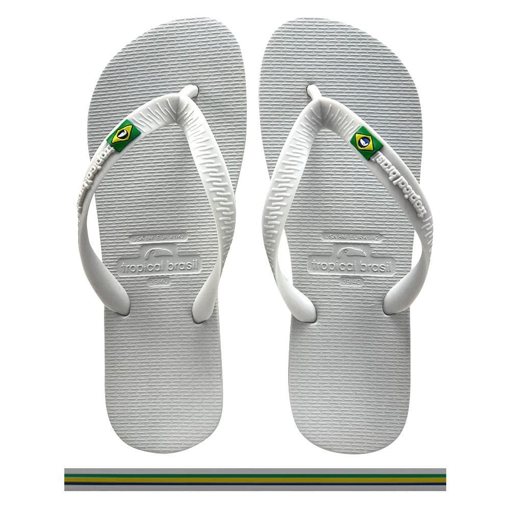 Chinelo Branco 43/44 Tropical Brasil