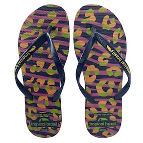 Chinelo Slim Estampado Azul Est 39/40 Tropical Brasil