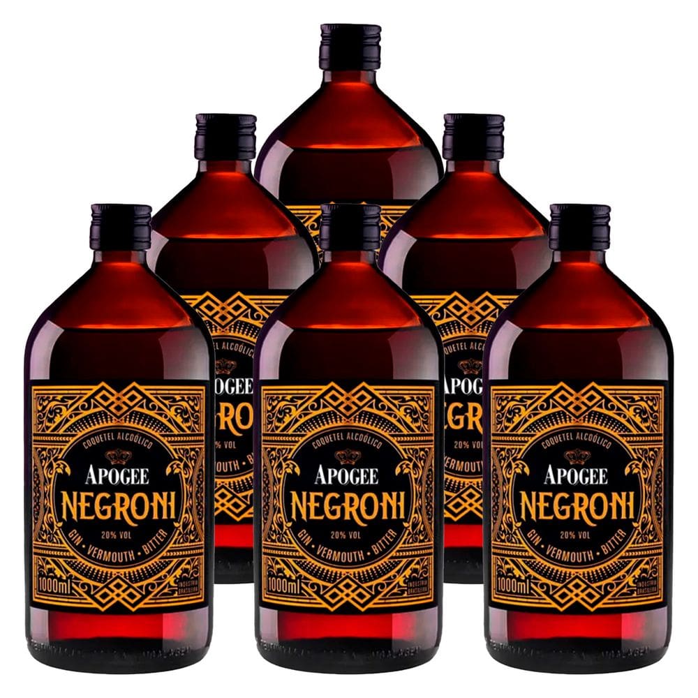 Aperitivo Apogee Negroni Gin Vermouth Bitter 1l 6 Unidades