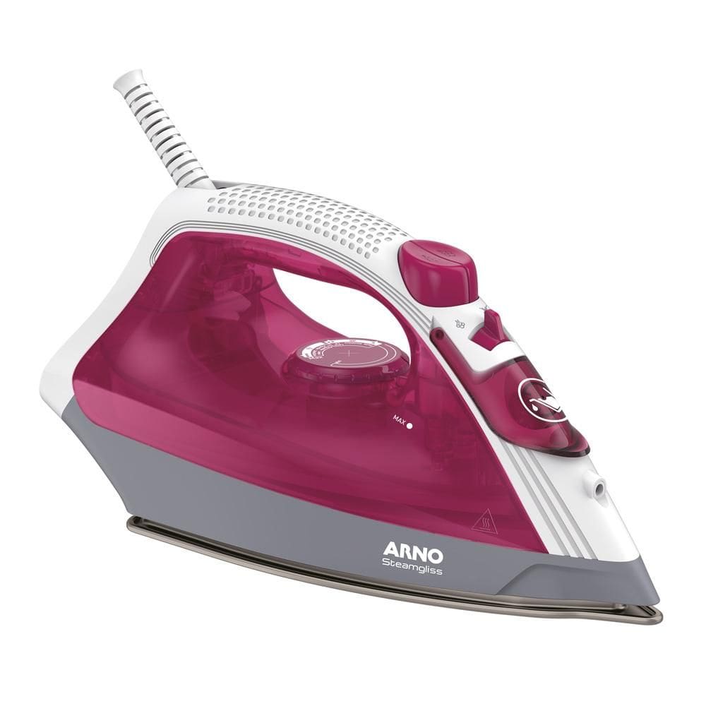 Ferro de Passar Roupa a Vapor Arno Steamgliss FV1930B2 Rosa 127V