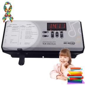 Sirene Musical Tok Escola Ideal Para Crianças Autistas - Cinza