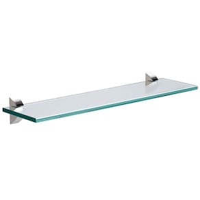 Prateleira de Vidro Tramontina Glass Reta com Suporte Injetado 600x100x8mm 91220610