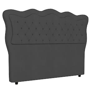 Cabeceira Casal King Cama Box 195cm Oregon Z04 Veludo Grafite - Mpozenato