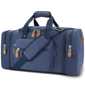 Mochila Gonex Canvas 60L expansível para viagens azul