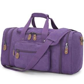 Mochila Gonex Canvas 50L expansível para viagens roxa