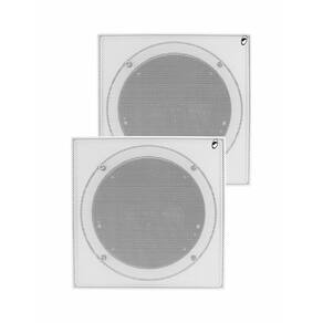 Par Arandela Teto Quadrada Ceiling Kazaudio Coaxial C6Fq 6,5
