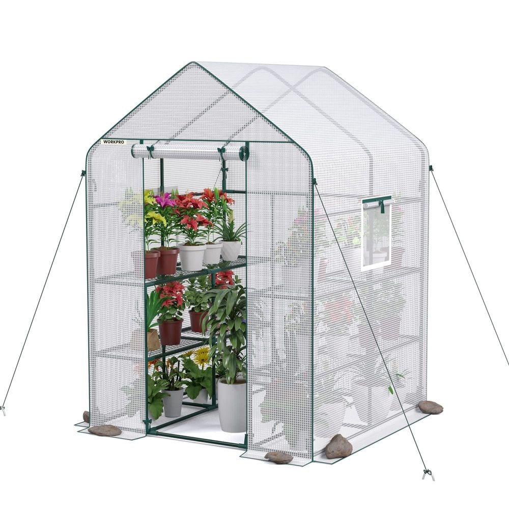 Estufa WORKPRO 142 cm x 142 cm x 196 cm 3 prateleiras de nível 8