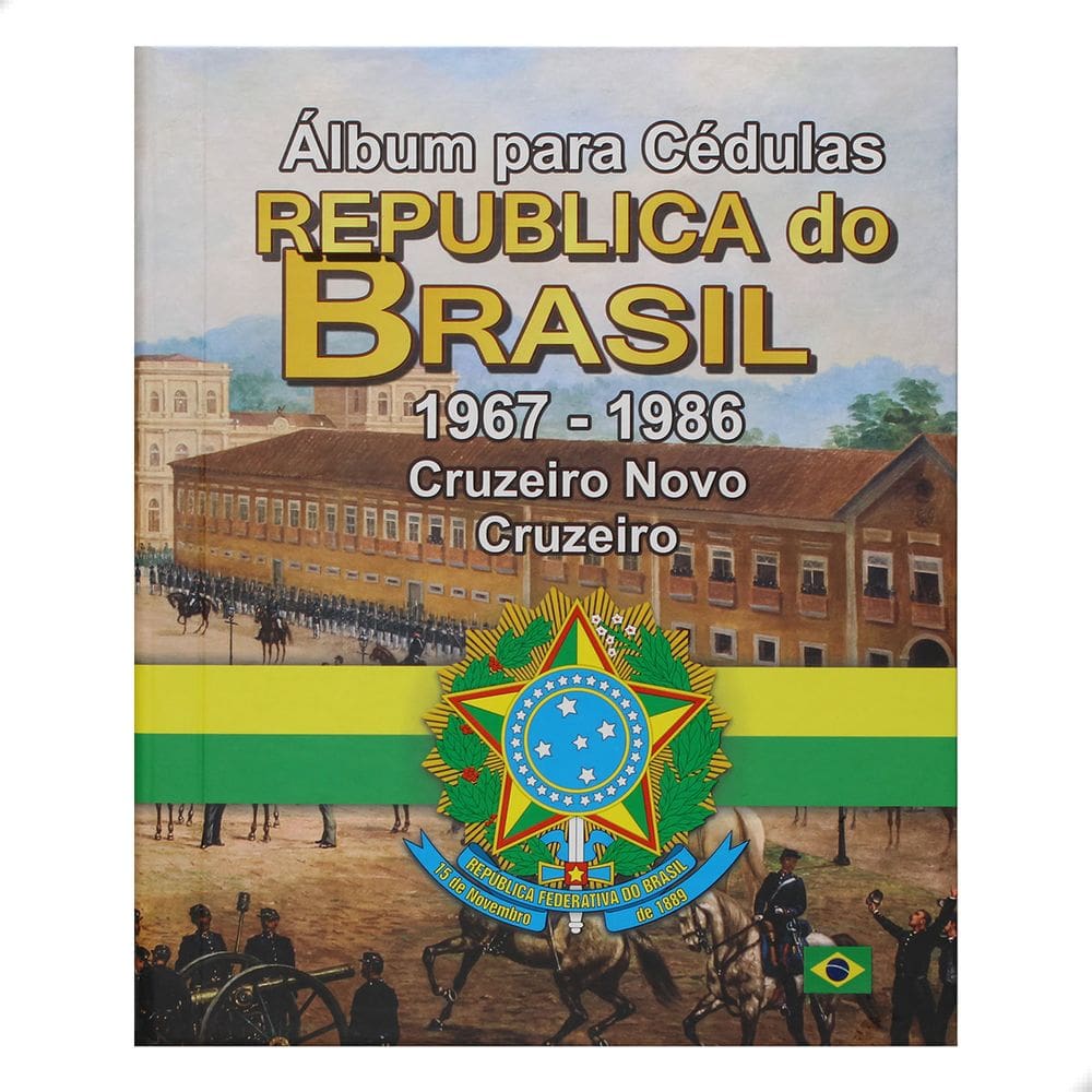 Álbum para Cédulas República do Brasil Cruzeiro Novo e Cruzeiro 1967 - 1986