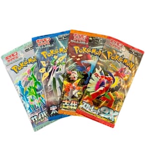 Pacote Pokémon Japanese Booster, lote de 4